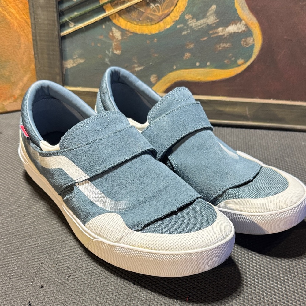 Vans Men's Blue and White Sneakers